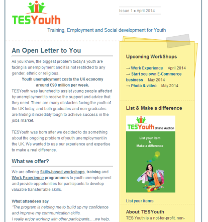 TESYouth Newsletter, April 2014