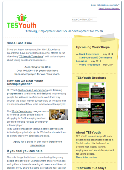 TESYouth Newsletter - May 2014