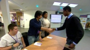 Young job candidates