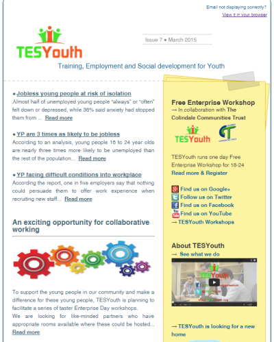 TESYouth Newsletter - March 2015