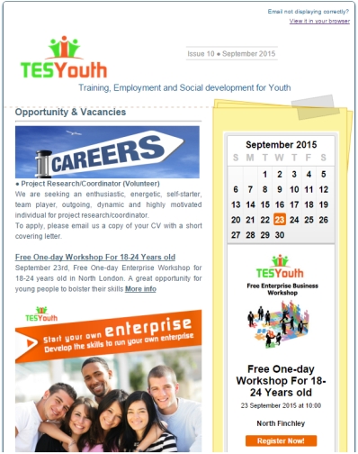 TESYouth Newsletter, September 2015