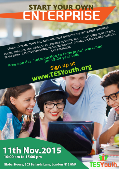Enterprise workshop for Youth in North London