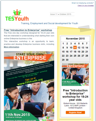 TESYouth October 2015 Newsletter